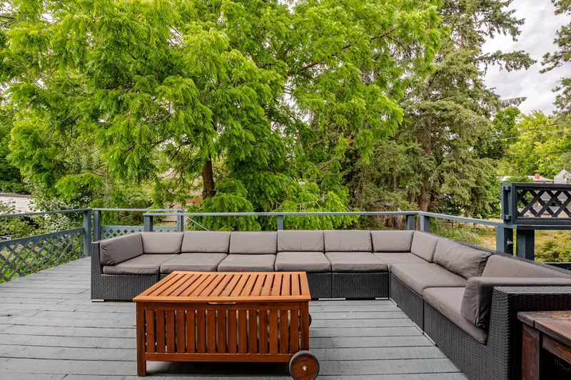 Back deck with outdoor seating